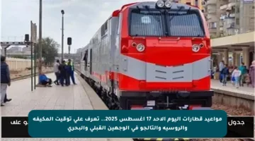 مواعيد قطارات اليوم الأحد 17 أغسطس 2025.. تعرف على توقيت المكيفة والروسية والتالجو في الوجهين القبلي والبحري
